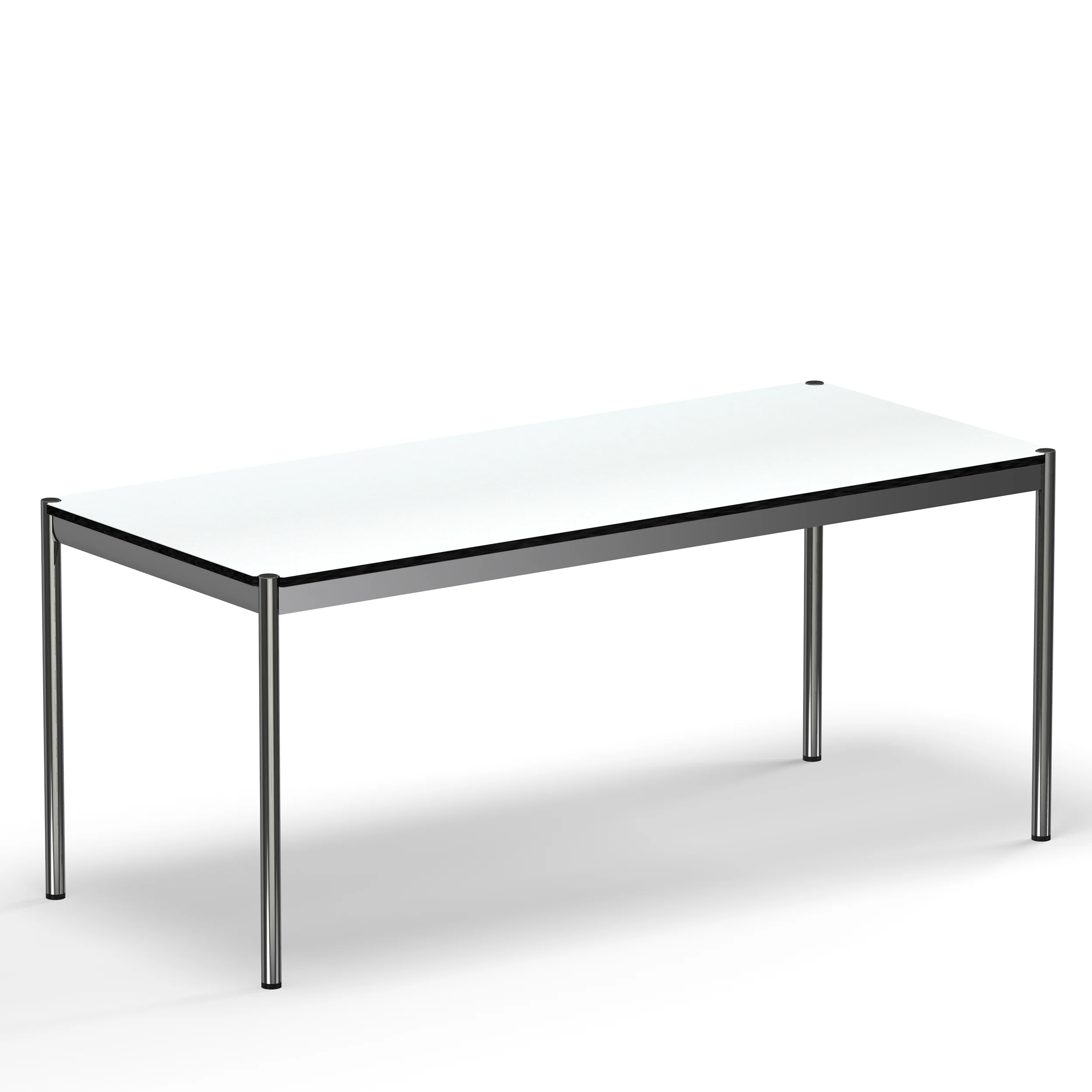 USM Haller table pearl gray white laminate (T69) - Image 3